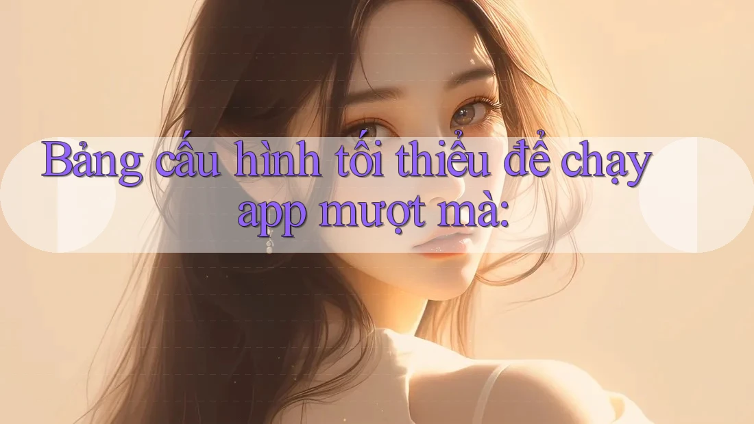 Bảng cấu hình tối thiểu để chạy app mượt mà: