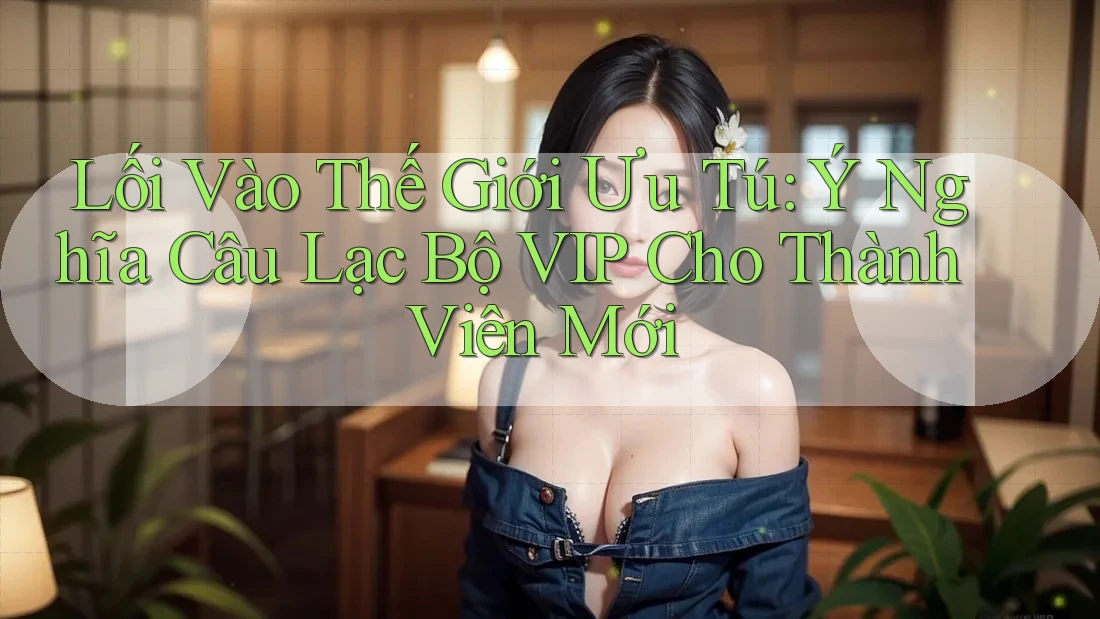 Lối Vào Thế Giới Ưu Tú: Ý Nghĩa Câu Lạc Bộ VIP Cho Thành Viên Mới